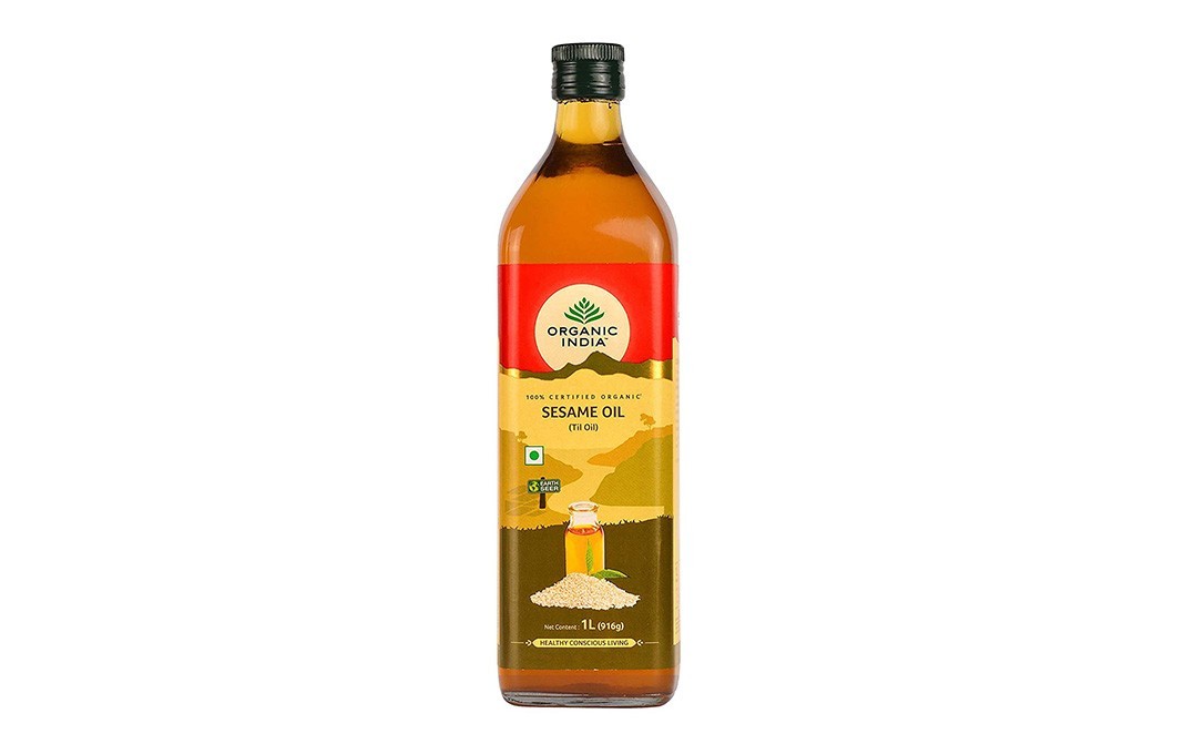 Organic India 100% Certified Organic Sesame Oil (Til Oil)   Bottle  1 litre